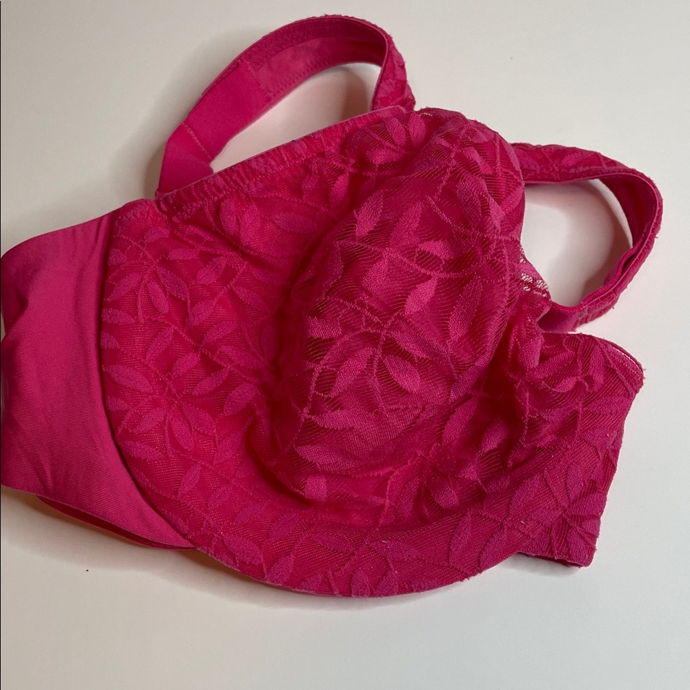 Olga Dark Pink Lace Underwire Bra 38D - Picture 9 of 9